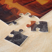 Pug Rijden Motorfiets Halloween eng Legpuzzel (Zijkant)