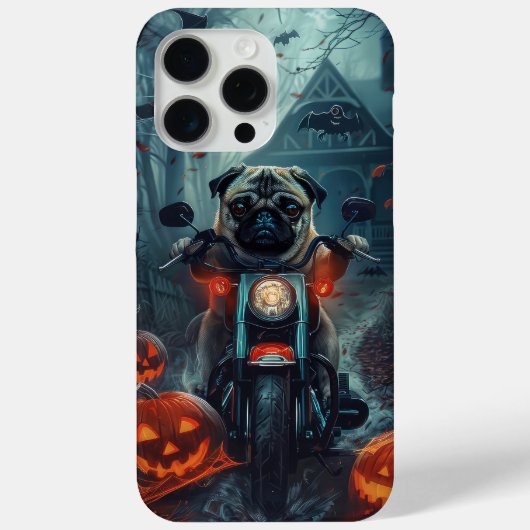 Pug Rijdende Motorfiets Halloween Griezelen Case-Mate iPhone Case (Achterkant)