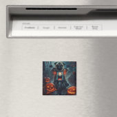 Pug rijdt op motor Halloween eng Magneet (Insitu (Vaatwasser))