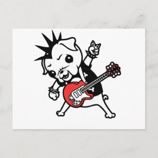 Pug Rocker Briefkaart