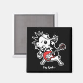 Pug Rocker Magneet (Voorkant / Achterkant)