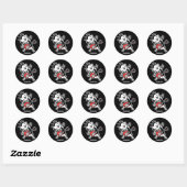 Pug Rocker Ronde Sticker (Vel)