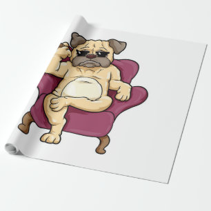 Pug-roker   Werkelijke koele pug Dog Cadeaupapier