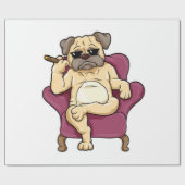 Pug-roker | Werkelijke koele pug Dog Cadeaupapier (Vlak)