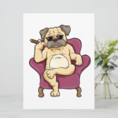 Pug-roker | Werkelijke koele pug Dog Menu (Staand voorkant)