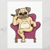 Pug-roker | Werkelijke koele pug Dog Menu (Voorkant)