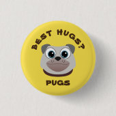 Pug Ronde Button 3,2 Cm (Voorkant)