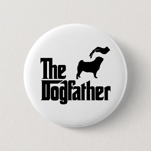 Pug Ronde Button 5,7 Cm (Voorkant)