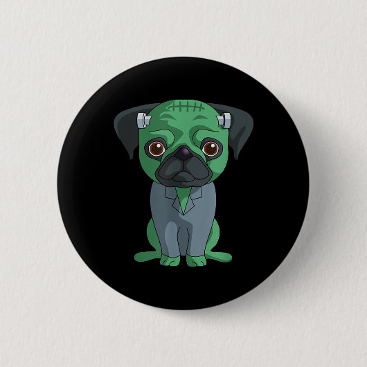 Pug Ronde Button 5,7 Cm (Voorkant)