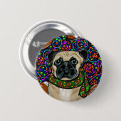 Pug Ronde Button 5,7 Cm (Voorkant /achterkant)