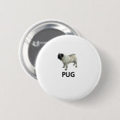 Pug Ronde Button 5,7 Cm (Voorkant /achterkant)