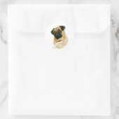 Pug Ronde Sticker (Tas)