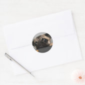Pug Ronde Sticker (Envelop)