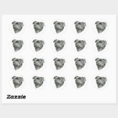 Pug Ronde Sticker (Vel)