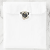 Pug Ronde Sticker (Tas)