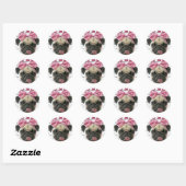 Pug Ronde Sticker (Vel)