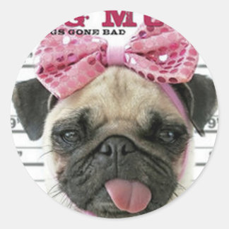 Pug Ronde Sticker