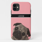 Pug roze Case-Mate iPhone case (Achterkant)