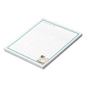 Pug Rozen met persoonlijke voering Notitieblok (Linkerzijde)