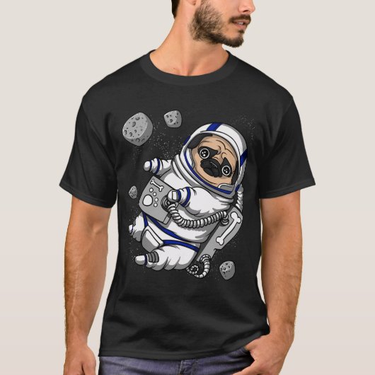 Pug Ruimtevaarder T-shirt (Voorkant)