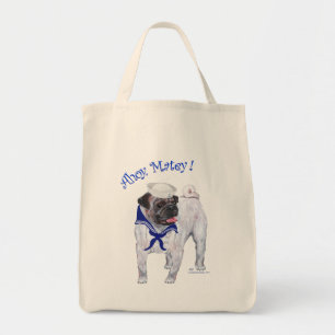 Pug Sailor Tote Bag