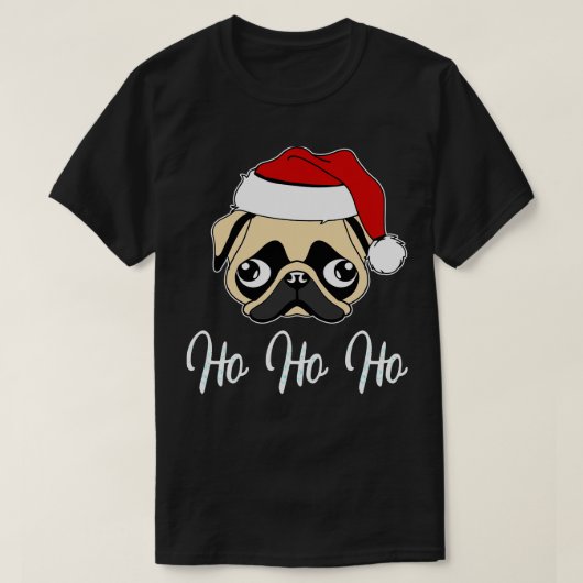 Pug Santa T-shirt (Design voorkant)