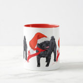 Pug Santa's Helper Mok (Midden)