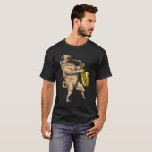 Pug saxofonist t-shirt (Voorkant volledig)