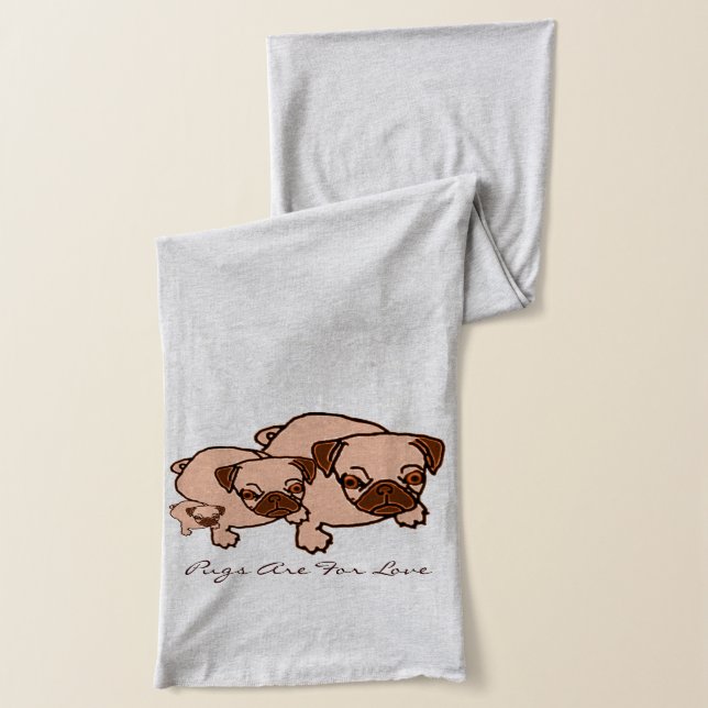 Pug Scarf Sjaal (Links)