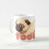 Pug Scheten Ontwerp Koffiemok (Voorkant links)