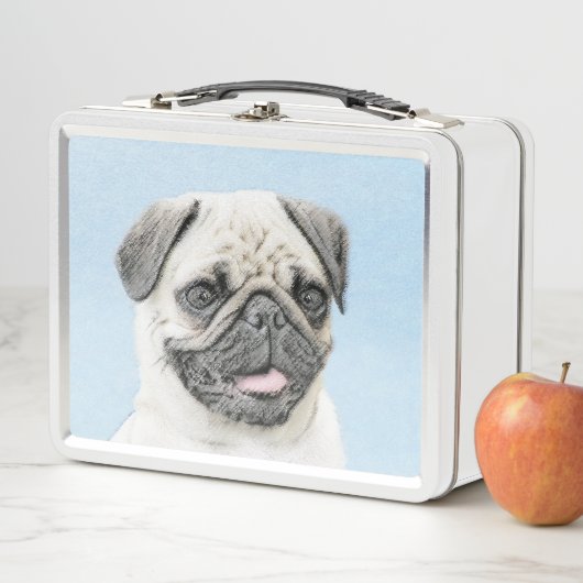 Pug schilderen - Kute Original Dog Art (In situ)