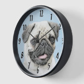Pug schilderen - Kute Original Dog Art (Hoek)