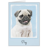 Pug schilderen - Kute Original Dog Art (Voorkant)