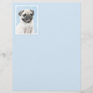 Pug schilderen - Kute Original Dog Art
