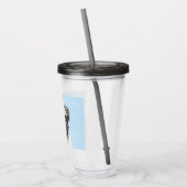 Pug schilderen - Kute Original Dog Art Acryl Drinkbeker (Links)