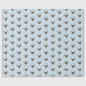 Pug schilderen - Kute Original Dog Art Cadeaupapier (Vlak)