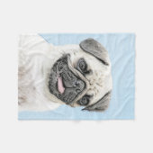 Pug schilderen - Kute Original Dog Art Fleece Deken (Voorkant (Horizontaal))