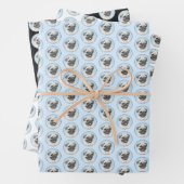 Pug schilderen - Kute Original Dog Art Inpakpapier Vel (In situ)