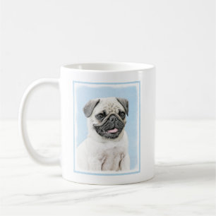 Pug schilderen - Kute Original Dog Art Koffiemok