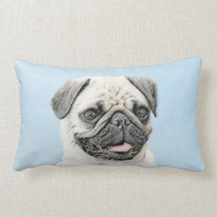 Pug schilderen - Kute Original Dog Art Kussen