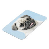 Pug schilderen - Kute Original Dog Art Magneet (Linkerzijde)