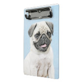 Pug schilderen - Kute Original Dog Art Mini Klembord (Angled2)