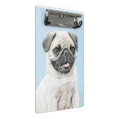 Pug schilderen - Kute Original Dog Art Mini Klembord (Schuin)
