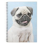 Pug schilderen - Kute Original Dog Art Notitieboek (Voorkant)