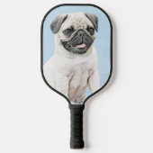 Pug schilderen - Kute Original Dog Art Pickleball Paddle (Voorkant)