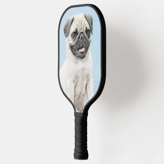 Pug schilderen - Kute Original Dog Art Pickleball Paddle (Links)