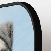 Pug schilderen - Kute Original Dog Art Pickleball Paddle (Links Detail)