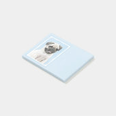 Pug schilderen - Kute Original Dog Art Post-it® Notes (Schuin)