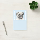 Pug schilderen - Kute Original Dog Art Post-it® Notes (Kantoor)
