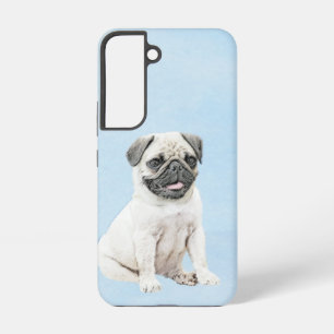 Pug schilderen - Kute Original Dog Art Samsung Galaxy Hoesje
